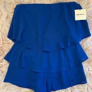 Superdown Jocelyn Romper in Blue